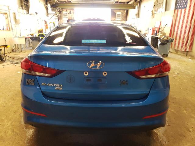 5NPD74LF5JH292219 - 2018 HYUNDAI ELANTRA SE BLUE photo 6