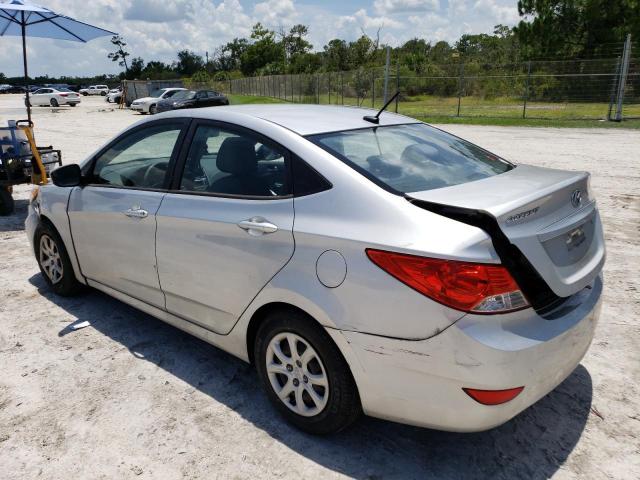 KMHCT4AE2EU640017 - 2014 HYUNDAI ACCENT GLS SILVER photo 2