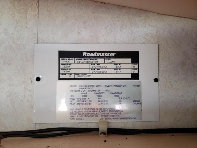 1RF120611W2014445 - 1998 HOLR MOTORHOME TWO TONE photo 10