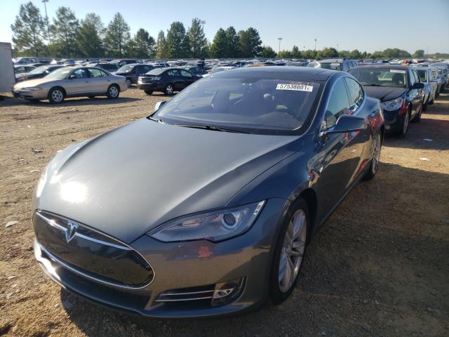 5YJSA1CP3DFP07460 - 2013 TESLA MODEL S Сірий фото 2