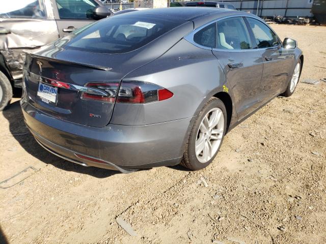 5YJSA1CP3DFP07460 - 2013 TESLA MODEL S Сірий фото 4