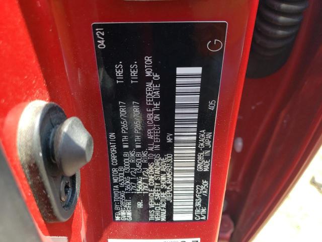 JTEPU5JR6M5931300 - 2021 TOYOTA 4RUNNER SR5/SR5 PREMIUM 红色 照片 13