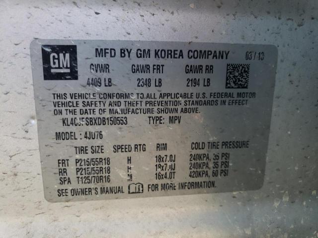 KL4CJFSBXDB150553 - 2013 BUICK ENCORE CONVENIENCE 银色 照片 12