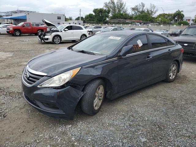 5NPEB4AC6EH881605 - 2014 HYUNDAI SONATA GLS BLUE photo 1