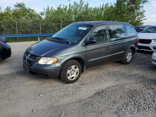 1B4GP25332B634254 - 2002 DODGE CARAVAN SE TEAL photo 1