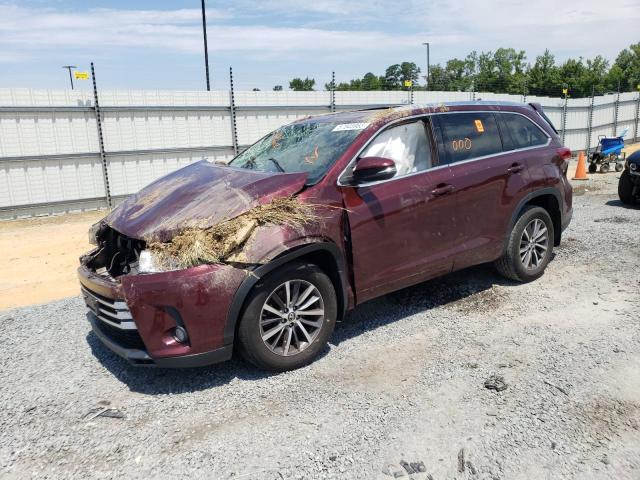 5TDJZRFH1JS499949 - 2018 TOYOTA HIGHLANDER SE BURGUNDY photo 1