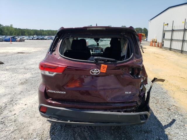 5TDJZRFH1JS499949 - 2018 TOYOTA HIGHLANDER SE BURGUNDY photo 6