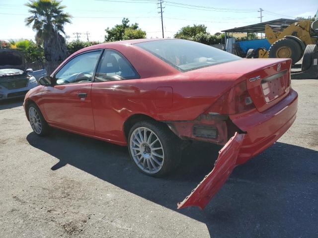 1HGEM21231L083379 - 2001 HONDA CIVIC DX RED photo 2