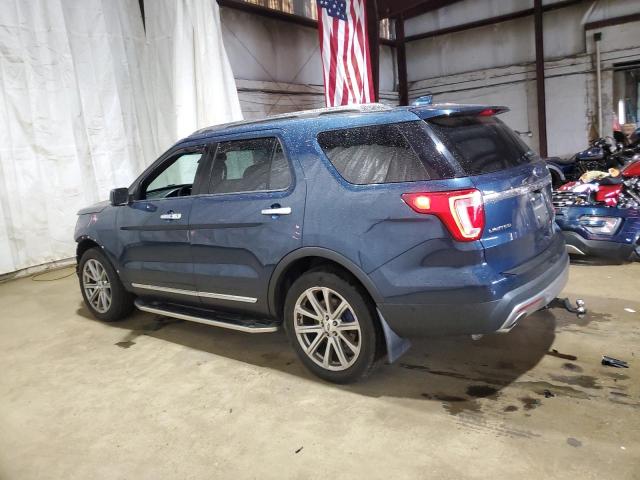1FM5K8FH1HGB75271 - 2017 FORD EXPLORER LIMITED BLUE photo 2