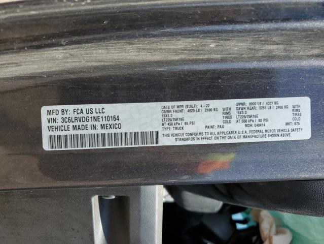 3C6LRVDG1NE110164 - 2022 RAM PROMASTER 2500 HIGH Qara foto 12