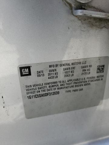 1G11C5SA6DF312639 - 2013 CHEVROLET MALIBU 1LT SILVER photo 13