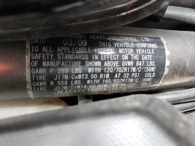 JKAEXEC1X9DA34923 - 2009 KAWASAKI EX650 C 黑色 照片 10