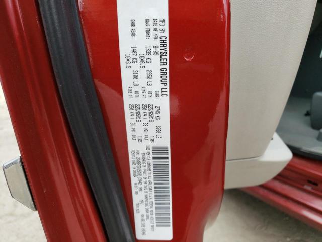 2A4RR5D15AR113442 - 2010 CHRYSLER TOWN & COU TOURING 勃艮第红 照片 13