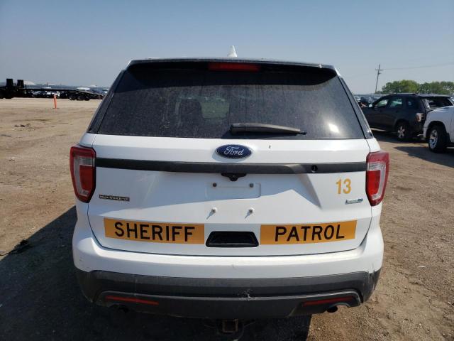 1FM5K8AR6HGB65433 - 2017 FORD EXPLORER POLICE INTERCEPTOR WHITE photo 6