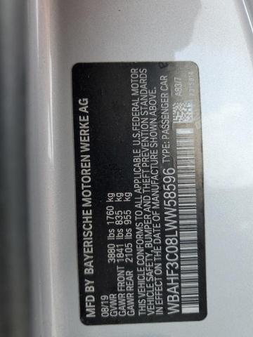 WBAHF3C08LWW58596 - 2020 BMW Z4 SDRIVE30I SILVER photo 12