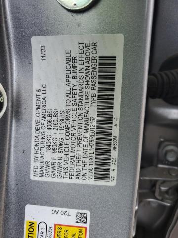 19XFL1H78RE012152 - 2024 HONDA CIVIC EXL SILVER photo 13