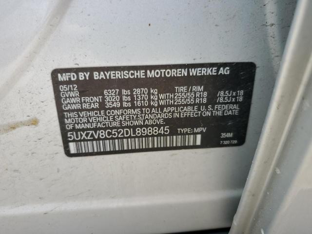 5UXZV8C52DL898845 - 2013 BMW X5 XDRIVE50I SILVER photo 13