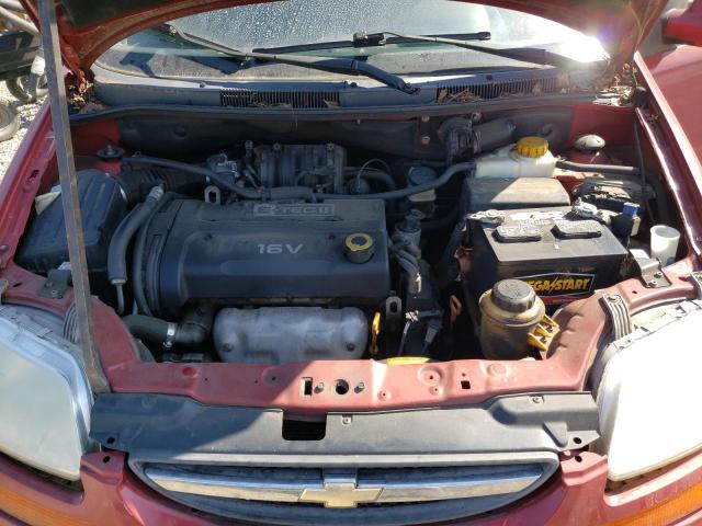 KL1TD66638B121452 - 2008 CHEVROLET AVEO BASE BURGUNDY photo 11