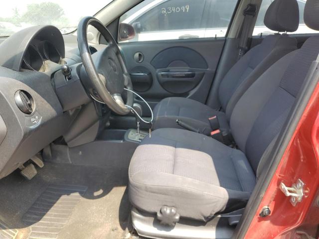 KL1TD66638B121452 - 2008 CHEVROLET AVEO BASE BURGUNDY photo 7
