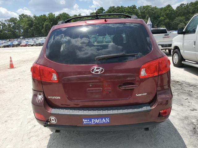 5NMSG13D09H248173 - 2009 HYUNDAI SANTA FE GLS BURGUNDY photo 6