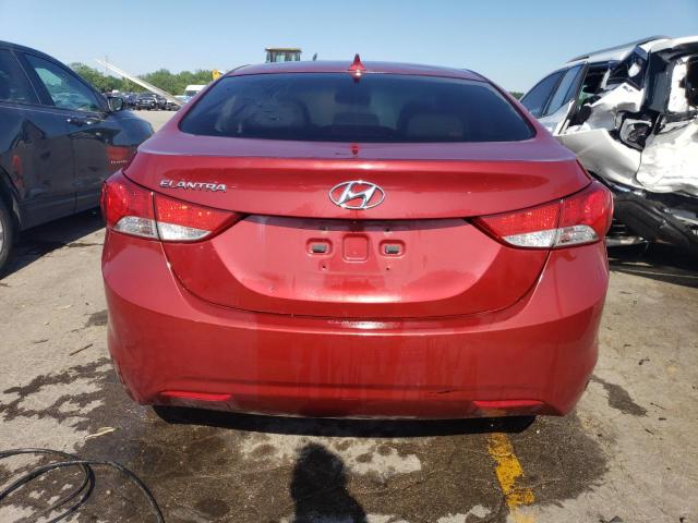 KMHDH4AE6CU303966 - 2012 HYUNDAI ELANTRA GLS RED photo 6