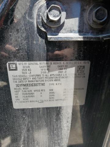 3GYFNEE33CS577740 - 2012 CADILLAC SRX PERFORMANCE COLLECTION 黑色 照片 12