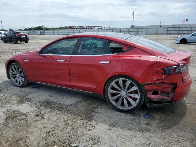 5YJSA1H24EFP64055 - 2014 TESLA MODEL S Կարմիր լուսանկար 2