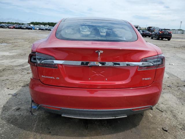 5YJSA1H24EFP64055 - 2014 TESLA MODEL S Կարմիր լուսանկար 6