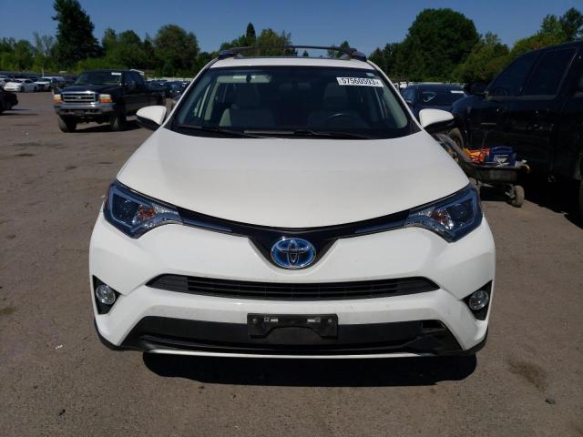 JTMRJREV7GD052760 - 2016 TOYOTA RAV4 HV XLE WHITE photo 5