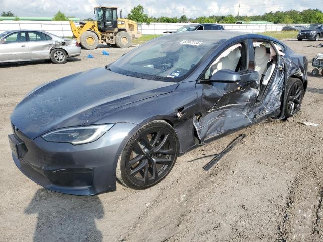 5YJSA1E58NF478417 - 2022 TESLA MODEL S ნაცრისფერი ფოტო 1