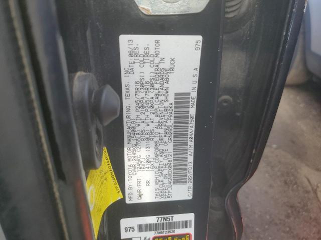 5TFJU4GNXDX048121 - 2013 TOYOTA TACOMA DOUBLE CAB PRERUNNER BLACK photo 12