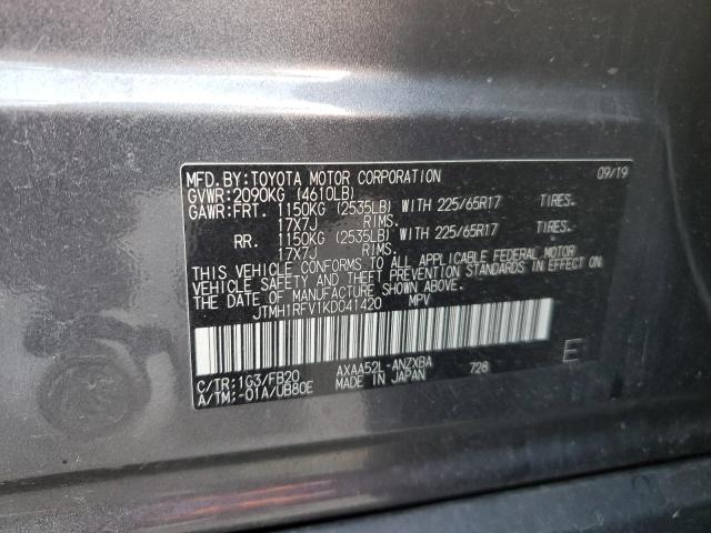 JTMH1RFV1KD041420 - 2019 TOYOTA RAV4 LE 石墨色 照片 13