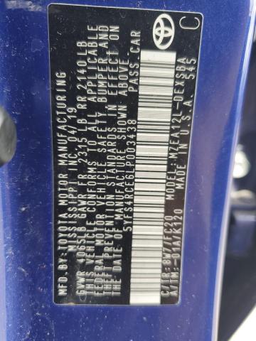 5YFS4RCE6LP003438 - 2020 TOYOTA COROLLA SE Azul foto 12