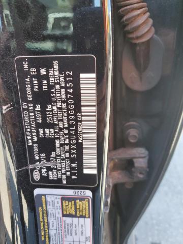 5XXGU4L39GG074512 - 2016 KIA OPTIMA EX 黑色 照片 12