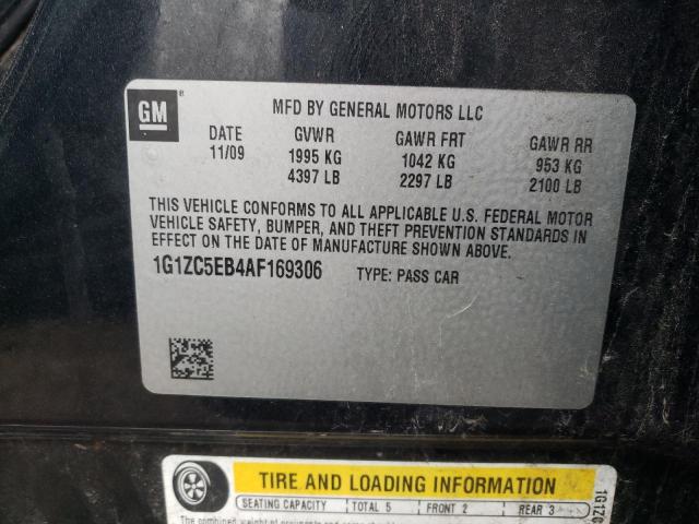 1G1ZC5EB4AF169306 - 2010 CHEVROLET MALIBU 1LT 黑色 照片 12