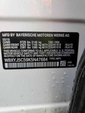 WBXYJ5C59K5N47684 - 2019 BMW X2 XDRIVE28I WHITE photo 13