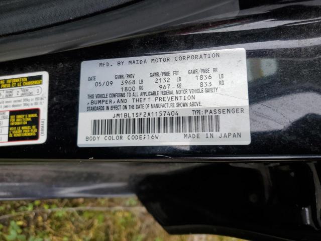 JM1BL1SF2A1157404 - 2010 MAZDA 3 I BLACK photo 12