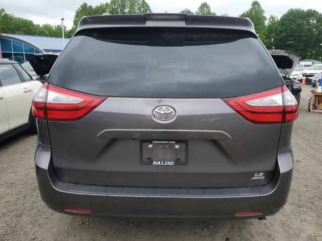 5TDJZ3DC3KS220474 - 2019 TOYOTA SIENNA LE Grau Foto 6