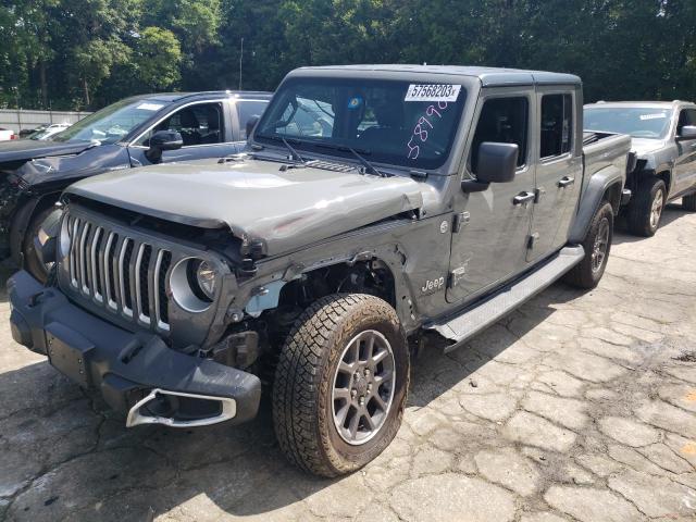 1C6HJTFG6ML589900 - 2021 JEEP GLADIATOR OVERLAND GRAY photo 1