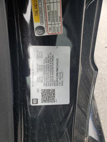 1G1FK1R67N0104549 - 2022 CHEVROLET CAMARO ZL1 BLACK photo 12