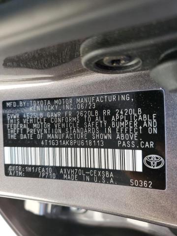 4T1G31AK8PU618113 - 2023 TOYOTA CAMRY SE NIGHT SHADE GRAY photo 12