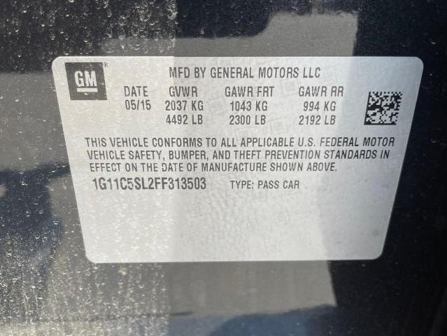 1G11C5SL2FF313503 - 2015 CHEVROLET MALIBU 1LT BLACK photo 10