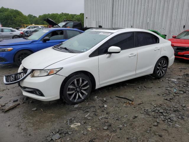 19XFB2F98FE215535 - 2015 HONDA CIVIC EXL WHITE photo 1