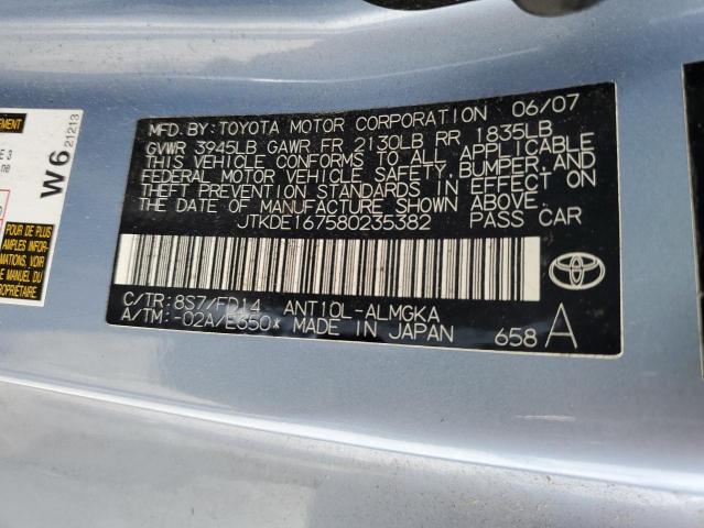 JTKDE167580235382 - 2008 TOYOTA SCION TC 蓝色 照片 12