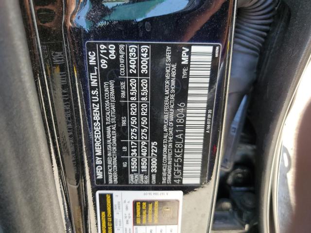 4JGFF5KE8LA118046 - 2020 MERCEDES-BENZ GLS 450 4MATIC BLACK photo 13