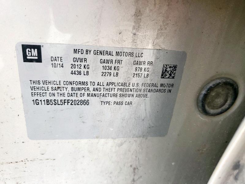 1G11B5SL5FF202866 - 2015 CHEVROLET MALIBU LS GOLD photo 13