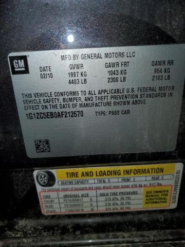 1G1ZC5EB0AF212670 - 2010 CHEVROLET MALIBU 1LT PURPLE photo 13