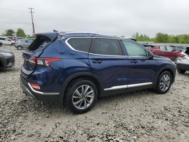 5NMS3CAD9LH269914 - 2020 HYUNDAI SANTA FE SEL BLUE photo 3