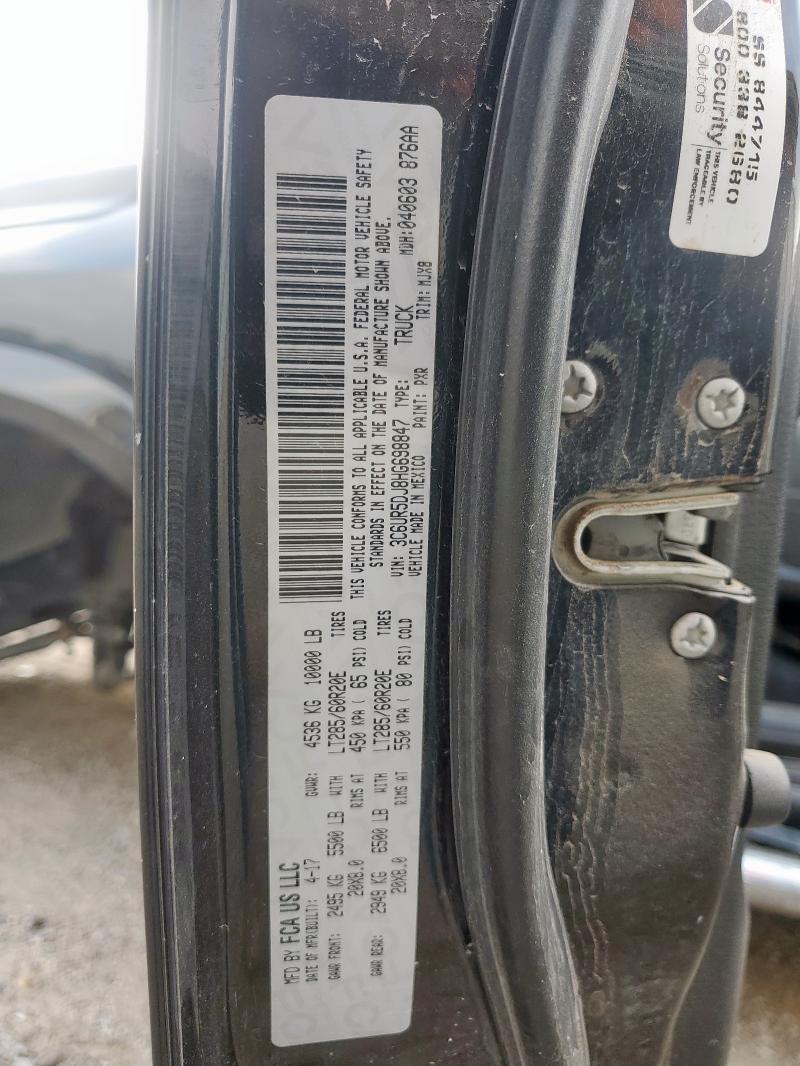 3C6UR5DJ8HG698847 - 2017 RAM 2500 SLT Սև լուսանկար 12