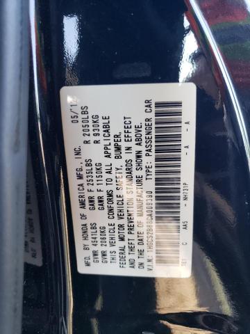 1HGCS2B88CA009390 - 2012 HONDA ACCORD EXL BLACK photo 12